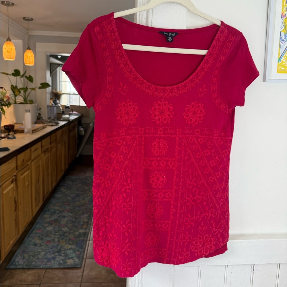 Embroidered Lucky Top